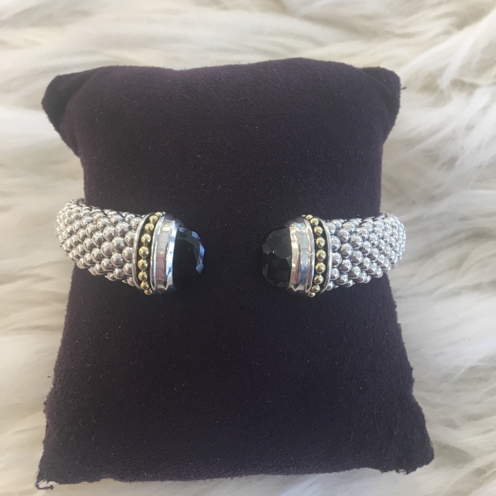 Lagos Sterling and 18kt yellow gold cuff